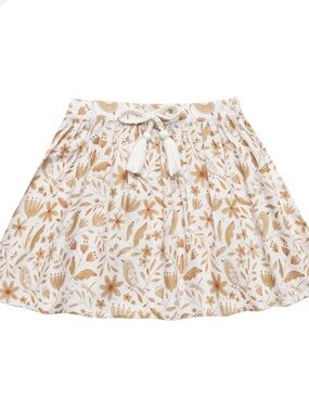 Rylee and Cru NWT Ivory Garden Birds Mini Skirt